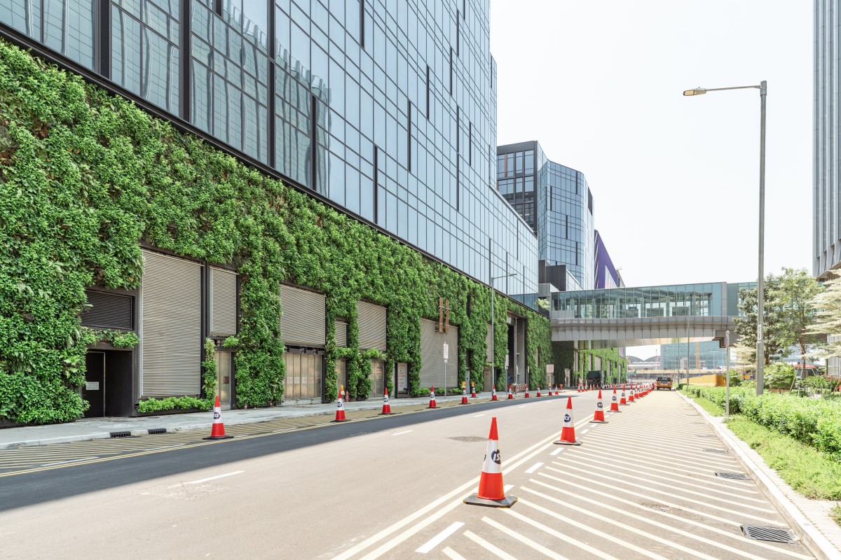 Living wall cascades down K11 Musea shopping centre in Hong Kong